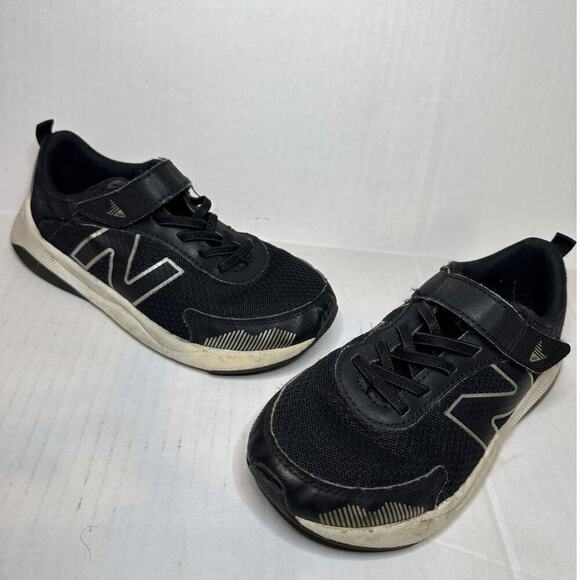 New Balance Kids Size 1 Black Hook and Loop Sneakers Athletic - Picture 4 of 9